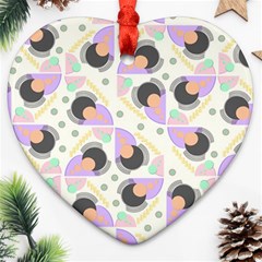 Pattern Pastel Drawing Art Ornament (heart) by Uceng