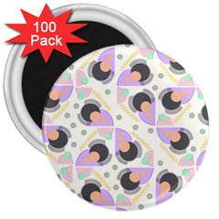 Pattern Pastel Drawing Art 3  Magnets (100 Pack) by Uceng