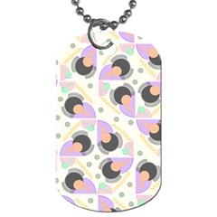 Pattern Pastel Drawing Art Dog Tag (two Sides) by Uceng