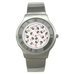 Pattern Pastel Drawing Art Stainless Steel Watch by Uceng