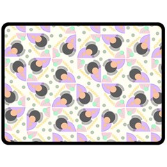 Pattern Pastel Drawing Art One Side Fleece Blanket (large) by Uceng