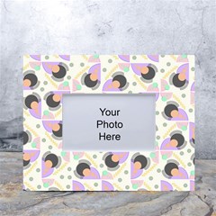 Pattern Pastel Drawing Art White Tabletop Photo Frame 4 x6  by Uceng