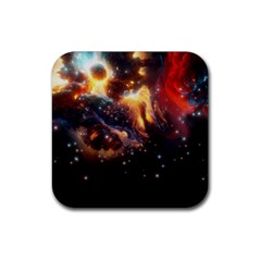 Nebula Galaxy Stars Astronomy Rubber Coaster (square) by Uceng