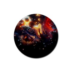 Nebula Galaxy Stars Astronomy Rubber Coaster (round) by Uceng