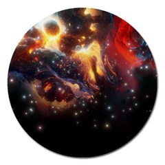 Nebula Galaxy Stars Astronomy Magnet 5  (round) by Uceng