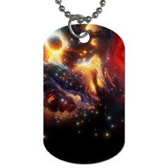 Nebula Galaxy Stars Astronomy Dog Tag (one Side) by Uceng