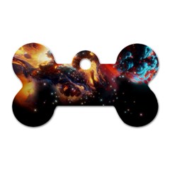 Nebula Galaxy Stars Astronomy Dog Tag Bone (one Side) by Uceng