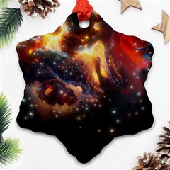 Nebula Galaxy Stars Astronomy Ornament (snowflake) by Uceng