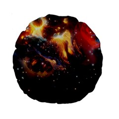 Nebula Galaxy Stars Astronomy Standard 15  Premium Round Cushions by Uceng