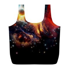 Nebula Galaxy Stars Astronomy Full Print Recycle Bag (l) by Uceng