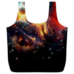 Nebula Galaxy Stars Astronomy Full Print Recycle Bag (xl) by Uceng