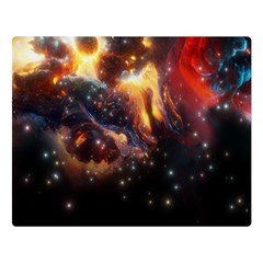 Nebula Galaxy Stars Astronomy Premium Plush Fleece Blanket (large) by Uceng