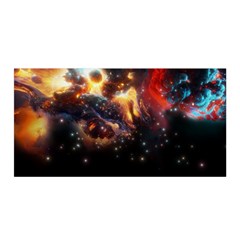 Nebula Galaxy Stars Astronomy Satin Wrap 35  X 70  by Uceng