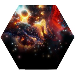 Nebula Galaxy Stars Astronomy Wooden Puzzle Hexagon