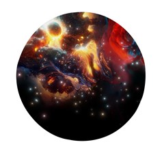 Nebula Galaxy Stars Astronomy Mini Round Pill Box (pack Of 3) by Uceng