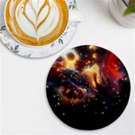 Nebula Galaxy Stars Astronomy UV Print Round Tile Coaster Front