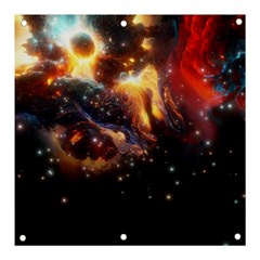 Nebula Galaxy Stars Astronomy Banner And Sign 3  X 3  by Uceng