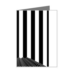 Illustration Stripes Geometric Pattern Mini Greeting Card by Uceng