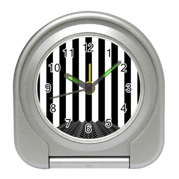 Illustration Stripes Geometric Pattern Travel Alarm Clock