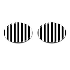 Illustration Stripes Geometric Pattern Cufflinks (oval)