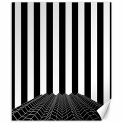 Illustration Stripes Geometric Pattern Canvas 8  X 10  by Uceng