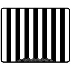 Illustration Stripes Geometric Pattern One Side Fleece Blanket (medium) by Uceng