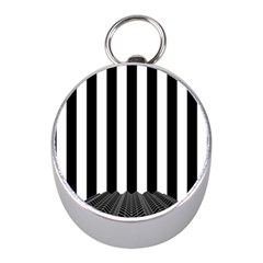 Illustration Stripes Geometric Pattern Mini Silver Compasses by Uceng