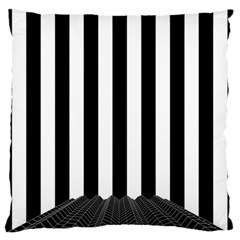 Illustration Stripes Geometric Pattern Standard Premium Plush Fleece Cushion Case (one Side) by Uceng