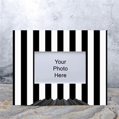 Illustration Stripes Geometric Pattern White Tabletop Photo Frame 4 x6 