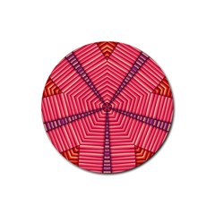 Art Pattern Design Wallpaper Rubber Round Coaster (4 Pack) by Uceng