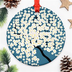 Flower Flora Decoration Pattern Ornament (round) by Uceng