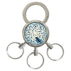 Flower Flora Decoration Pattern 3-ring Key Chain by Uceng