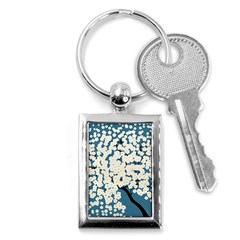 Flower Flora Decoration Pattern Key Chain (rectangle) by Uceng