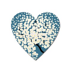 Flower Flora Decoration Pattern Heart Magnet by Uceng