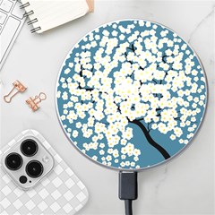 Flower Flora Decoration Pattern Wireless Fast Charger(white) by Uceng