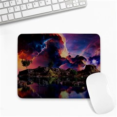 Lake Galaxy Stars Science Fiction Small Mousepad by Uceng