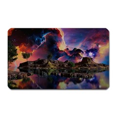 Lake Galaxy Stars Science Fiction Magnet (rectangular) by Uceng