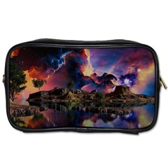 Lake Galaxy Stars Science Fiction Toiletries Bag (one Side) by Uceng