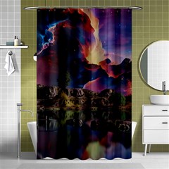 Lake Galaxy Stars Science Fiction Shower Curtain 48  X 72  (small)  by Uceng