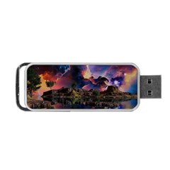 Lake Galaxy Stars Science Fiction Portable Usb Flash (two Sides) by Uceng