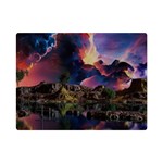 Lake Galaxy Stars Science Fiction One Side Premium Plush Fleece Blanket (Mini) 35 x27  Blanket Front