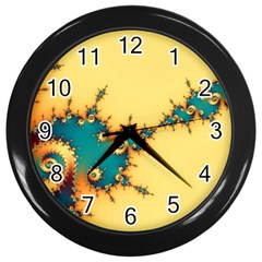 Fractal Art Fractals Digital Art Wall Clock (black) by Uceng