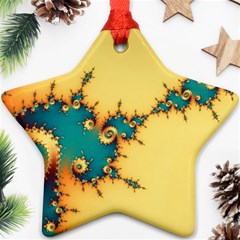 Fractal Art Fractals Digital Art Star Ornament (two Sides) by Uceng