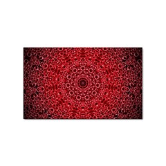 Red Wallpaper Mandala Pattern Art Sticker Rectangular (10 Pack) by Uceng