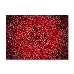 Red Wallpaper Mandala Pattern Art Sticker A4 (100 Pack) by Uceng