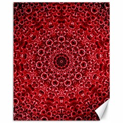 Red Wallpaper Mandala Pattern Art Canvas 11  X 14  by Uceng