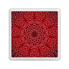 Red Wallpaper Mandala Pattern Art Memory Card Reader (square) by Uceng