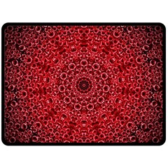 Red Wallpaper Mandala Pattern Art Fleece Blanket (large) by Uceng