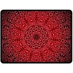 Red Wallpaper Mandala Pattern Art Fleece Blanket (Large) 80 x60  Blanket Front