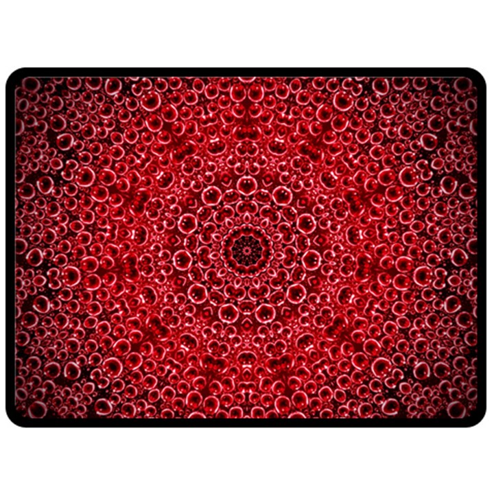 Red Wallpaper Mandala Pattern Art Fleece Blanket (Large)